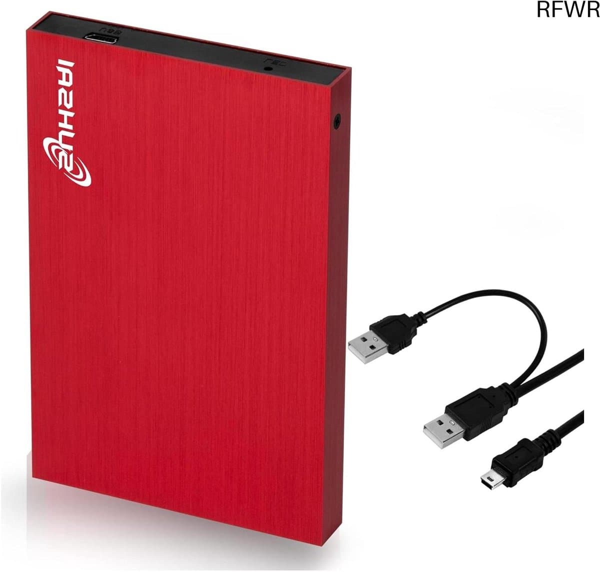 RFWR® Draagbare externe harde schijf 1TB - USB 2.0 - 2,5 inch HDD voor pc, laptop, Mac en Chromebook — afbeelding 1