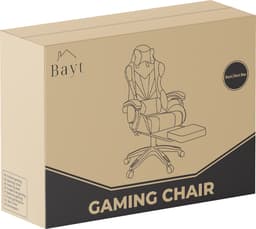 Bayt Gamestoel - Gaming chair - Gamingstoel - Comfort gamer stoel - Zwart en Donkerblauw — thumbnail 10