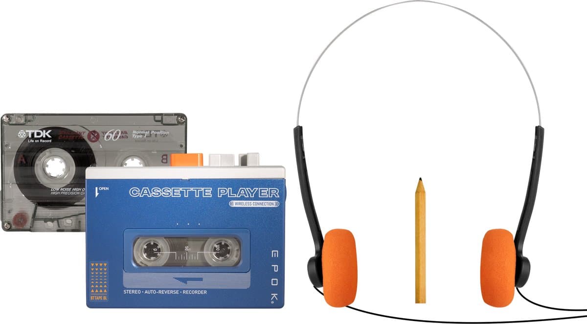 Bluetooth Auto Reverse Cassette Speler - Blauw — afbeelding 1