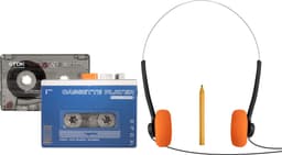 Bluetooth Auto Reverse Cassette Speler - Blauw — thumbnail 1