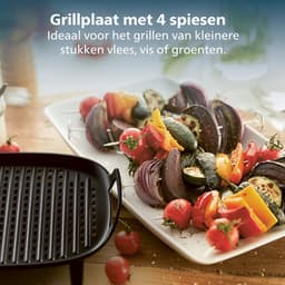 Philips Grill Set Airfryer Accessoire - HD9926/00 - Geschikt voor Philips - Grillplaat met 4 spiesen — thumbnail 4