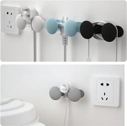 6x Kabel organiser - Kabelhouder - Kabelhaspels - Winder Snoer Clip - Kabel Draad Clips - Snoer Houder - Kabel Houder Clips - Kabelhaspel Apparaten - kabelgeleiding - Zelfklevend - Voor USB Kabels, Draden, Mixers, Koffiemachines, Air Fryers — thumbnail 9