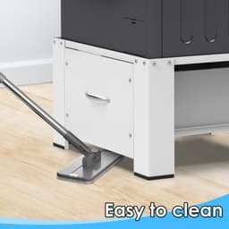 Wasmachine verhoger met lade Wit - 32.5cm hoog - Wasmachine opbouwmeubel - Wasmachine Sokkel - 150 kg belastbaar — thumbnail 2
