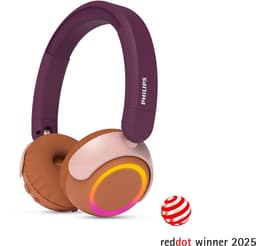 PHILIPS TAK4200MP 4200-serie On Ear draadloze opvouwbare hoofdtelefoon voor kinderen - 45 uur afspeeltijd, beperkt volume, Audio delen, laadkabel meegeleverd - Ambiant verlichting - Magenta Paars — thumbnail 2