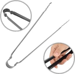 aladdien - Houtskooltang - Grillclip - Multifunctioneel - Zwart - Kooltang - Ideaal voor barbecues en picknicks - 30 x 1,8 cm — thumbnail 5