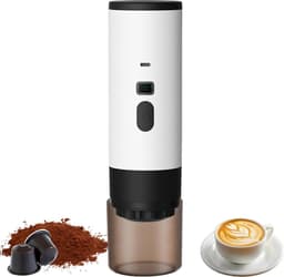 koffiezetapparaat - koffiemachines - draagbare koffiemachine - 3-in-1 koffiezetapparaat - Draagbare elektrische espressomachine - Koffiezetapparaat voor onderweg voor op de camping, in de auto, op de camper, op reis, geschikt(Wit) — thumbnail 1