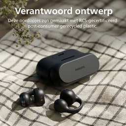 PHILIPS TAQ2000BK/00 Draadloze open-ear oortjes - Oorhaakjes - Open-ear pasvorm - 28 uur afspeeltijd - Bluetooth multipoint - IPX4 - App control - Bediening op de oorhaakjes - Zwart — thumbnail 4