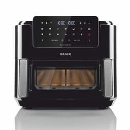 Haeger AF-D10.010A friteuse Dubbel 10 l Vrijstaand 2600 W Heteluchtfriteuse Zwart — thumbnail 2