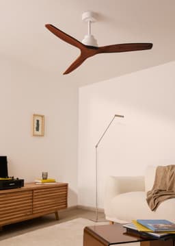 CREATE - Plafondventilator 40W silent Ø132 cm - Met Afstandsbediening - 6 Snelheden - Timer - Zomer/Winter functie - Wit - WIND STYLANCE — thumbnail 4