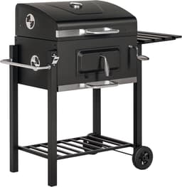 Outsunny - Houtskoolbarbecue - Metaal - 113L x 65B x 108H cm - Zwart — thumbnail 1