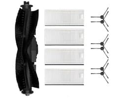 8-delige set vervangingsonderdelen voor robotstofzuigers - Geschikt voor Thamtu G11 robotstofzuiger - Rolborstel - Hoofdborstel - Zijborstel - Filter - HEPA-filter - Accessoires voor filterelementen - Accessoires en verbruiksartikelen - Wit, zwart