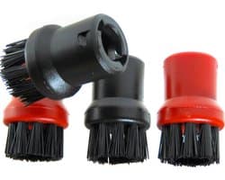 4-delige borstelset geschikt voor Karcher stoomreiniger - series SC1 SC2 SC3 SC4 SC5 SC6 - Ronde Borstel 28630580