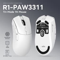 Attack Shark R1 - Draadloze Gaming Muis - 2.4G + BT5.2 - Lichtgewicht 59G - USB C - Zwart — thumbnail 5