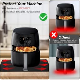 3 stuks hittebestendige matten voor de airfryer - vilten onderzetters - isolatiematten voor de keuken - accessoiresmatten voor de airfryer - antislipmatten - hittebestendige isolatiematten — thumbnail 4