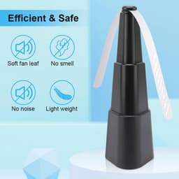 RFWR® Vliegenafweerventilator voor binnen en buiten - Insectenwerende tafelventilator met 2 waaierbladen, 4 stuks — thumbnail 4