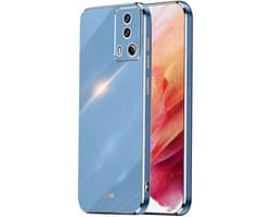 Hoesje voor Xiaomi Mi 13 Lite - Flexibele TPU Cover - Blauw - Anti-kras - Schokbestendige Beschermhoes met Galvaniseer Effect.