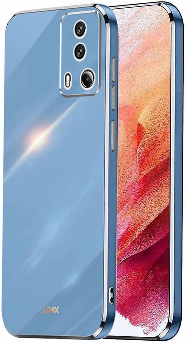 Hoesje voor Xiaomi Mi 13 Lite - Flexibele TPU Cover - Blauw - Anti-kras - Schokbestendige Beschermhoes met Galvaniseer Effect. — afbeelding 1