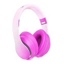 AngelTech Over Ear Kinderkoptelefoon – Hoofdtelefoon kinderen - Volume Begrensd – Draadloos – 20 Uur Speeltijd- Kinder Koptelefoon – Inclusief Audiodraad - Met Microfoon – Noise Cancelling – Roze of Blauw — thumbnail 1