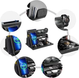 Valentijnscadeaus voor mannen houten telefoon docking station papa geschenken nachtkastje organizer houder nachtkastje portemonnee horloge stand kerstcadeaus voor mannen of vrouwen verjaardag — thumbnail 5