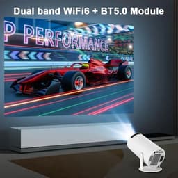 Shenna Commerce - Mini beamer - Projector - Smartphone - Bluetooth - Mini Projector - Beamers - Projectieschermen - Beamerscherm - Inclusief HDMI - 4K — thumbnail 2