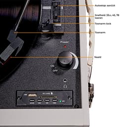Denver Platenspeler Bluetooth - Ingebouwde Speakers - FM Radio - Auto-stop - Retro - VPR250 — thumbnail 3