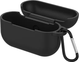 Hoesje geschikt voor Airpods Pro 2019 - Schokbestendig siliconen Case Silicone met clip - Zwart — thumbnail 3