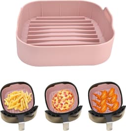 airfryer siliconen bakje - 2 Stuks - Siliconen - Mand - Friteuse - Magnetron — thumbnail 1