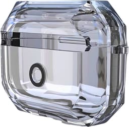 Ainy - PRO Diamant Hoesje met koord - Geschikt voor Apple Airpods Pro 2 / Pro 1 | Siliconen transparant case met keycord | schokbestendig | Uitsparing voor oplaadpoort & draadloos opladen ondersteund | cadeau voor haar — thumbnail 1