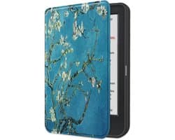 Hoes Geschikt voor Kobo Clara Colour Hoesje Bookcase Cover Book Case Hoes Sleepcover - Bloesem
