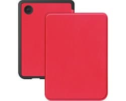 Hoes Geschikt voor Kobo Clara BW Hoesje Bookcase Cover Hoes - Hoesje Geschikt voor Kobo Clara BW Hoes Cover Case - Rood