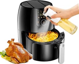 Voor de AirFryer : 2 stuks Olijfolie verstuiver Glas 100ml navulbaar — thumbnail 3