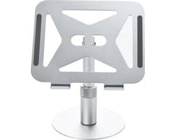 Laptop Standaard - Verstelbaar - Draaibaar - Aluminium - TCH - Zilver