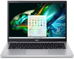 Acer Aspire 3 14 A314-42P-R5R7 AMD Ryzen™ 7 5700U Laptop 35,6 cm (14") WUXGA 16 GB LPDDR4x-SDRAM 512 GB SSD Wi-Fi 6 (802.11ax) Windows 11 Home Zilver