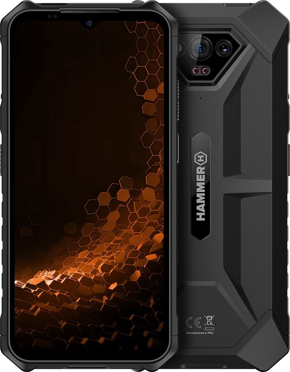 Hammer Iron V LTE Smartphone - bouwtelefoon - 6GB/64GB Zwart – IP69 Waterdicht, 6320mAh Batterij, Dual SIM — afbeelding 1