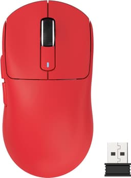 ATTACK SHARK Draadloze Gaming Muis - Wired/2.4G/BT5.4 - Lichtgewicht 49G - PAW3395 - 26000DPI - Rood — thumbnail 1