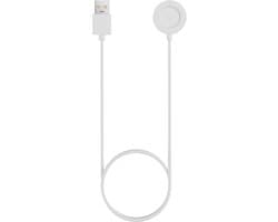 Bandz smartwatch oplader geschikt voor Fossil Gen 4 / 5 / 5e ( 42mm & 44mm) / 6 (42mm & 44mm) - USB-A oplader - Magnetische oplader - 100cm oplaadkabel met USB-A aansluiting (wit)