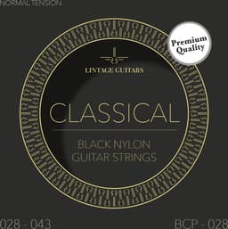 Premium Black klassieke akoestische gitaar snaren - Normal Tension - Inclusief 3 celluloid Plectra - BCP-028 — thumbnail 2
