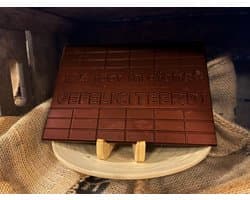 Chocolade tablet 1 kilogram 12,5 jaar in dienst gefeliciteerd | Smaak Puur