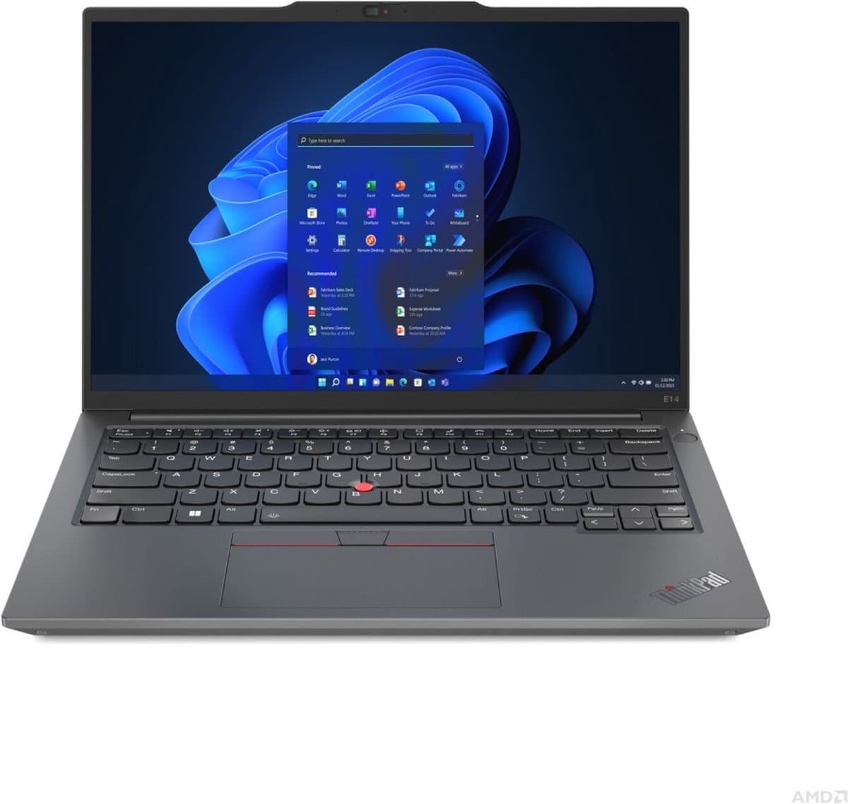 Lenovo Thinkpad E14 Gen 5 | AMD Ryzen 3 7330U 2,3GHz | 8GB RAM | 256GB M.2 | Win11 Home | QWERTY — afbeelding 1