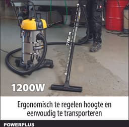 Powerplus elektrische stofzuiger nat-droog POWX3240 - 1200W stofzuiger auto, tapijt, zuig- & blaasfunctie - 30l tank - met 6 acc. — thumbnail 5