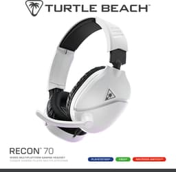 Turtle Beach Recon 70 – Gaming Headset – Multiplatform – Wit — thumbnail 2