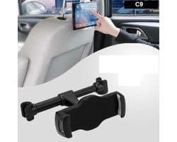 XSC9 Tablet Autohouder – Auto houder Autostoel voor uw achterbank – Hoofdsteun / Rugleuninghouder met 360 graden rotatie - geschikt voor 7 tot 11 inch - E Reader - iPad Air / Pro / Samsung Tab / Huawei - Zwart