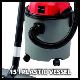 Einhell Elektrische Nat-/Droogzuiger TC-VC 1815 - 1250 W - 180 mbar - 15 L - Incl. diverse accessoires - 3-delige kunststof buis - Schuimfilter — thumbnail 4