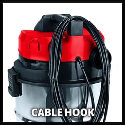 Einhell Elektrische Nat-/Droogzuiger TE-VC 2230 SA - 1150 W - 220 mbar - 30 L - ECO-technologie - Luchttekortregelaar - Incl. Combimondstuk tapijt / gladde vloer - 3 m slang - Telescopische buis — thumbnail 14