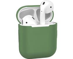 AirPods Hoesje voor Apple AirPods 1 & 2 – Legergroen - Siliconen Beschermende Case