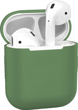 AirPods Hoesje voor Apple AirPods 1 & 2 – Legergroen - Siliconen Beschermende Case — thumbnail 1