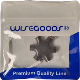 WiseGoods - Premium Audio Splitter - Aux Splitter - Koptelefoon Splitter - 6 Ingangen - 3.5mm - Zwart — thumbnail 2