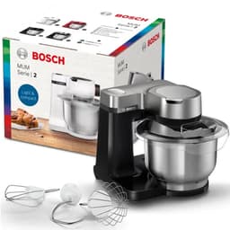 Bosch MUM Serie 2 - MUMS2VM00 - Keukenmachine - 900W - Keukenrobot - Keukenmixer - Mixer met Mengkom 3,8L - Zwart/RVS — thumbnail 4