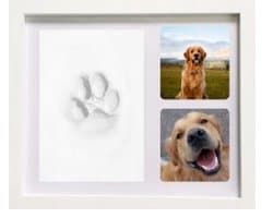 Speelgoed voor dieren - Fotolijst met Kleiafdruk - Pootafdruk Hond - Gipsafdruk huisdier - Puppy Speelgoed