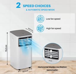 Climadiff CLIMA9K1 - Mobiele airconditioner - 18m2 - 9.000 BTU - Wit — thumbnail 8
